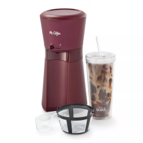 Iced Coffee Maker with 22oz Reusable Tumbler and Coffee Filter